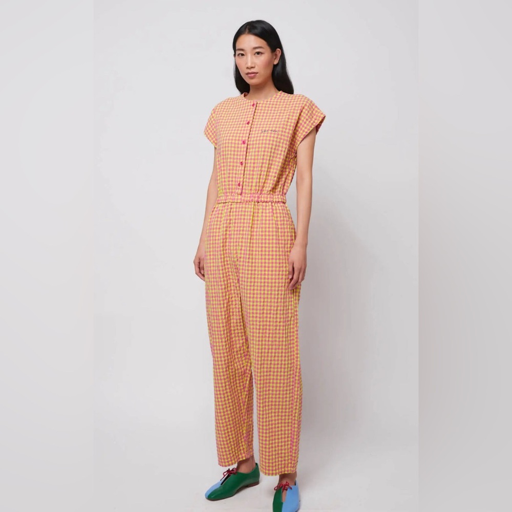 Vichy relaxed jumpsuit